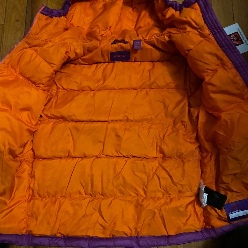 Marmot girls orange and purple coat